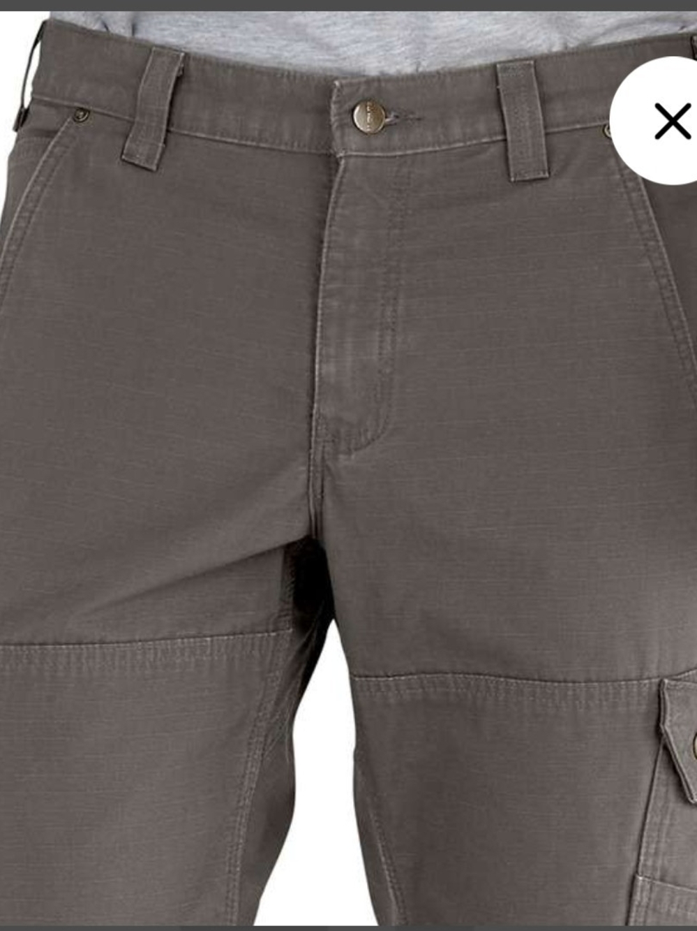 34x30 Carhartt Ripstop Flannel Lined Cargo Work Pants.